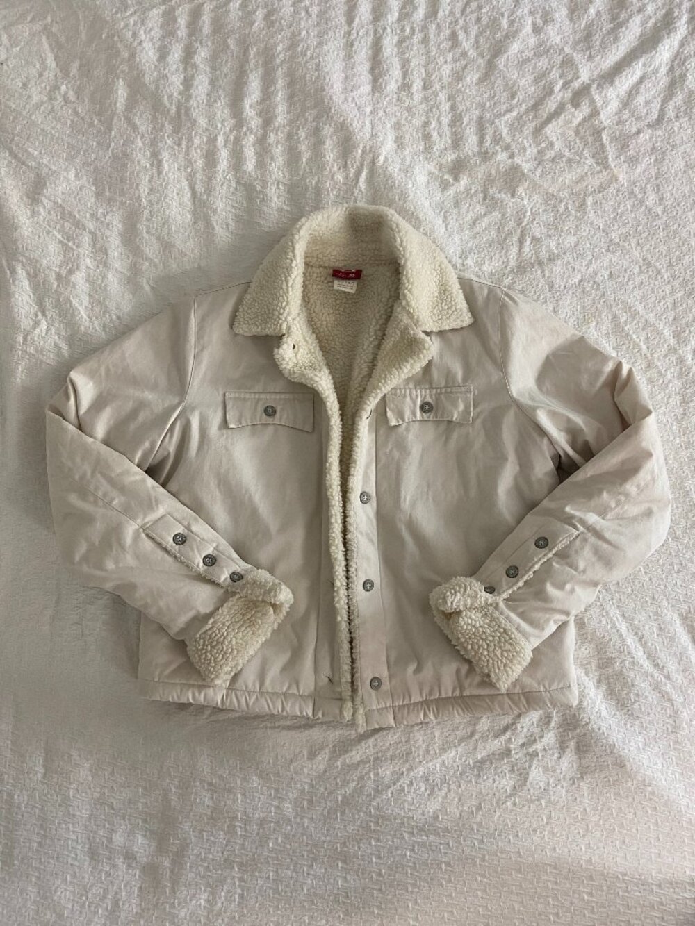 Vintage Oakley Cream Sherpa-Lined Cotton Jacket Men’s L